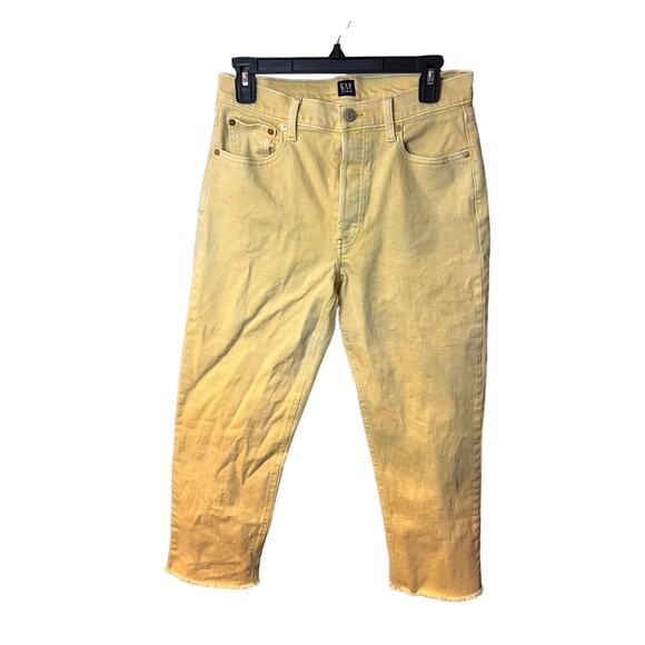 Gap Womens Yellow Cheeky Straight Jeans Size 6/28 - Picture 1 of 10